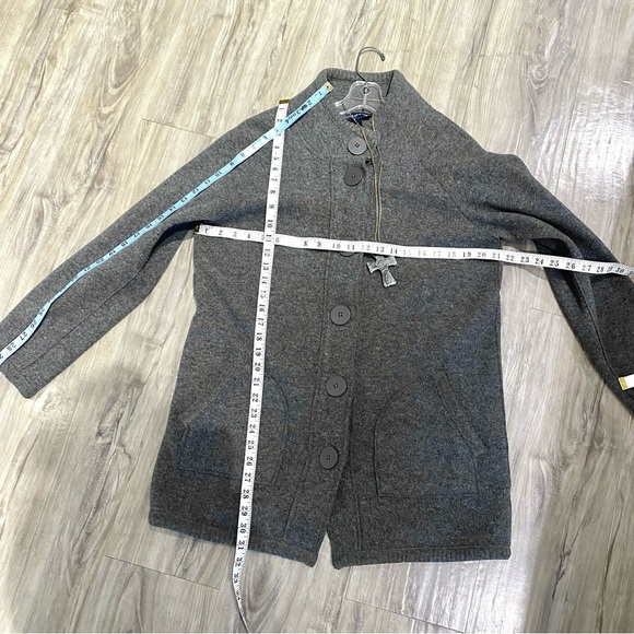 Upcycled FOLK quilted back detailing boho wool vintage jacket w farmhouse vibe - Picture 12 of 12